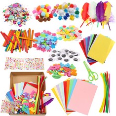 QTY OF ASSORTED ITEMS TO INCLUDE 1000PCS CRAFT KIT FOR KIDS. : LOCATION - F RACK