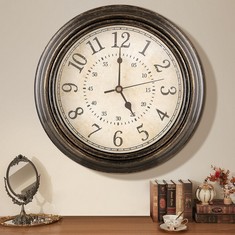 QTY OF ASSORTED ITEMS TO INCLUDE RETRO WALL CLOCK. : LOCATION - F RACK