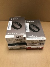 5 X FITBIT INSPIRE 2 HEALTH & FITNESS TRACKER, 24/7 HEART RATE & UP TO 10 DAYS BATTERY.: LOCATION - J1
