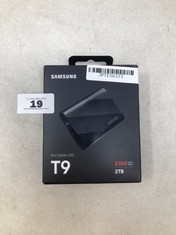 SAMSUNG T9 PORTABLE SSD 2TB, UP TO 2,000MB/S, USB 3.2 GEN 2X2 EXTERNAL SOLID STATE DRIVE, UP TO 3 M DROP RESISTANT, FOR CREATIVE PROFESSIONALS, YOUTUBERS, CONTENT CREATORS, MAC COMPATIBLE, MU-PG2T0B.
