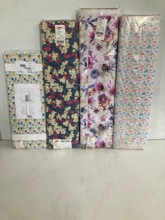 5 X ASSORTED FABRICS TO INCLUDE 153CM PENANG WHITE