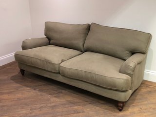 ARUNDEL 2 SEATER SOFA IN LODEN LINEN FABRIC - RRP £3495: LOCATION - D7