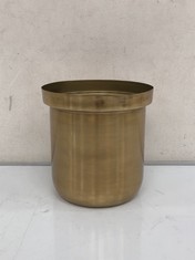 10 X BRASS EFFECT PLANTERS (COLLECTION ONLY)