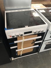 BEKO DOUBLE OVEN IN WHITE WITH CERAMIC HOB - MODEL NO. KDC653W - RRP £439 (COLLECTION OR OPTIONAL DELIVERY)