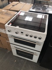 HISENSE DOUBLE OVEN IN WHITE WITH CERAMIC HOB - MODEL NO. HDE3211BWUK - RRP £379 (COLLECTION OR OPTIONAL DELIVERY)