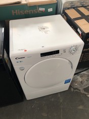CANDY SMART FREESTANDING TUMBLE DRYER IN WHITE - MODEL NO. CSEV9DF-80 - RRP £299 (COLLECTION OR OPTIONAL DELIVERY)