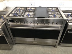 SMEG OPERA 120CM DUAL FUEL RANGE COOKER IN STAINLESS STEEL - MODEL NO. A4-81 - RRP £4499 (COLLECTION OR OPTIONAL DELIVERY) (KERBSIDE PALLET DELIVERY)