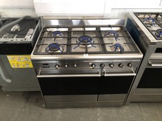 SMEG CONCERT 90CM DUAL FUEL RANGE COOKER IN STAINLESS STEEL - MODEL NO. SUK92MX9-1 - RRP £1299 (COLLECTION OR OPTIONAL DELIVERY) (KERBSIDE PALLET DELIVERY)