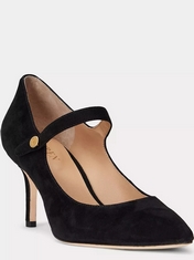 RALPH LAUREN LANETTE MJ CLOSED TOE HEELS IN BLACK - SIZE: 7 - RRP £169 (DELIVERY ONLY)