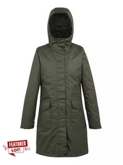 REGATTA ROMINE WATERPROOF INSULATED COAT IN KHAKI - SIZE: 16 - RRP £70 (DELIVERY ONLY)