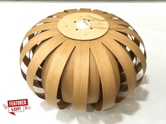 TOM RAFFIELD 53CM URCHIN PENDANT CEILING LIGHT OAK - RRP £375 (DELIVERY ONLY)