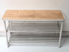 HOUSE BY JOHN LEWIS WHITE METAL SHOE BENCH (DELIVERY ONLY)