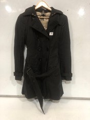 BURBERRY BRIT 2IN1 TRENCH COAT IN BLACK SIZE UK6 RRP £175 (DELIVERY ONLY)