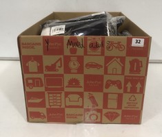 BOX OF ASSORTED ADULT CLOTHES TO INCLUDE LTS BOOTCUT JEANS IN BLU SIZE UK14 (DELIVERY ONLY)