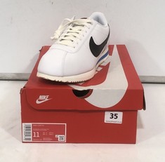 NIKE CORTEZ IN WHITE/BLUE SIZE UK10 (DELIVERY ONLY)