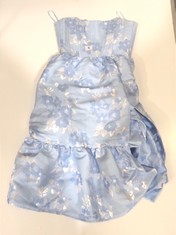 V. CHAPMAN VIRGINIA DRESS IN CHAMBRAY BLUE BAROQUE SIZE 2 RRP £495 (DELIVERY ONLY)