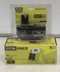 3 X ASSORTED RYOBI ONE+ ITEMS TO INCLUDE EASY EDGE GRASS STRIMMER (DELIVERY ONLY)