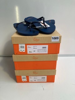 3 X PAIRS OFS OF CASTANER SHOES, SIZES 37,38 & 39, TO INCLUDE 2 X PAIRS OFS OF ANY DAY FLIP FLOPS (SIZE S)