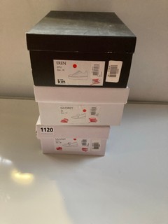 3 X PAIRS OF SHOES TO INCLUDE JOHN LEWIS GLOSSY REDMI SIZE 38