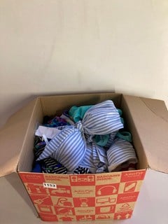 1 X BOX OF ASSORTED WOMEN'S SWIMWEAR TO INCLUDE SEAFOLLY IN VARIOUS COLOURS AND SIZES