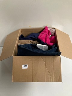 1 X BOX OF ASSORTED WOMEN'S CLOTHING TO INCLUDE RALPH LAUREN SIZE 29 JEANS, NOBODYS CHILD SIZE 24,NOBODYS CHILD SIZE 18 TOP
