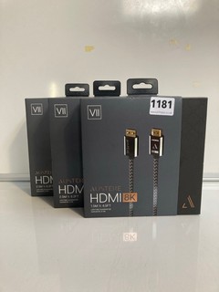 2 X AUSTERE 8K VII HDMI 2.5M CABLES & 1 X AUSTERE 8K VII HDMI 1.5M CABLE