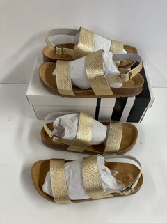 3 X JOHN LEWIS FOOTWEAR LEXIE GDMU SANDALS IN GOLD TUMBLE LEA IN SIZE (UK3) TO INCLUDE  LOUISE BKMU