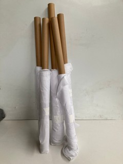 5 X ASSORTED FABRIC ROLLS IN WHITE