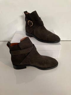 SEE BY CHLOE CHARCOAL ANKLE BOOTS (UK 7)