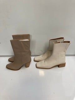 KIN PARIS BOOTS (UK 4), TO ALSO INCLUDE KIN PALM BOOTS & 2 X JOHN LEWIS FOOTWEAR BOOTS