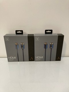 2 X AUSTERE 5 SERIES 2.5 METRE HDMI CABLE
