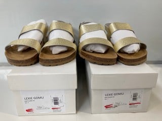4 X PAIRS OF JOHN LEWIS LADIES SHOES TO INCLUDE LEXI GDMU GOLD TUMBLE LEA SIZE UK 7