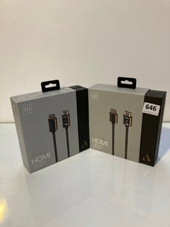 2 X AUSTERE HDMI CABLE TO INCLUDE A 8.2FT EXAMPLE