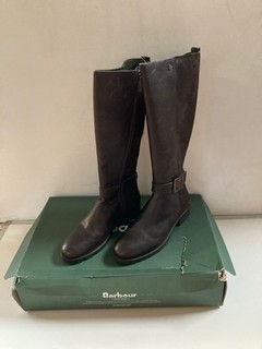 BARBOUR BROWN ALISHA BOOTS SIZE 5