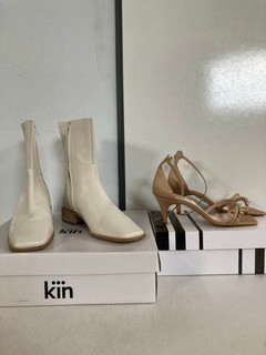 3 X PAIRS OF SHOES TOGETHER WITH A PAIR OF KIN PALM WHOF BOOTS SIZE 41 EU