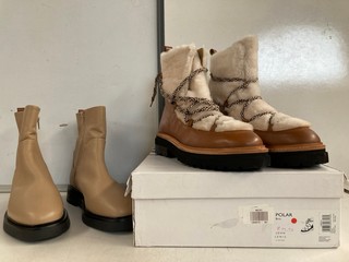 4 X PAIRS OF BOOTS TO INCLUDE AND/OR PEONIE SILVER SIZE 8