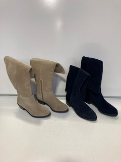 2 X PAIRS OF JOHN LEWIS BOOTS TO INCLUDE TILDA NAVY SIZE 37