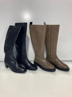 3 X PAIRS OF KIN BOOTS TOGETHER WITH A PAIR OF KIN MOMENT SHOES SIZE 4