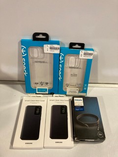 QTY OF ASSORTED PHONE CASES TOGETHER WITH A SELECTION OF ANTI-SCALE CARTRIDGES