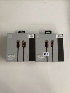 2 X AUSTERE HDMI CABLES 16.4FT