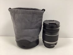 CANON EF 18-200MM F/3.5-5.6 IS LENS CAMERA IN BLACK: MODEL NO 590.00 (WITH LENS CAPS AND CASE) [JPTZ5542].