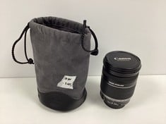 CANON EF 18-200MM F/3.5-5.6 IS LENS CAMERA (ORIGINAL RRP - €590,00) IN BLACK (WITH LENS COVERS AND CASE) [JPTZ5539]