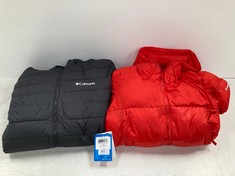 2 X COUMBIA DOWN JACKET INCLUDING ONE BLACK COLOUR SIZE L - LOCATION 45A.
