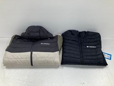 2 X COLUMBIA DOWN JACKET INCLUDING ONE IN BLACK SIZE S - LOCATION 45A.