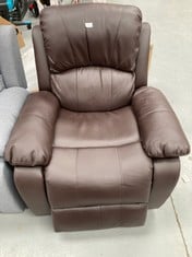NALUI MANUAL RELAX MASSAGE CHAIR TREVI CHOCOLATE LEATHER COLOUR.