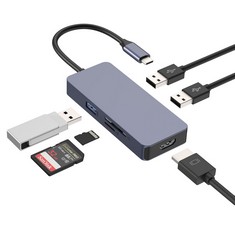 24 X USB C HUB DOCKING 6 IN 1 USB, 4K-HDMI, SD/TF, 100 W PD, USB 3.0/2.0, HDMI ADAPTER.