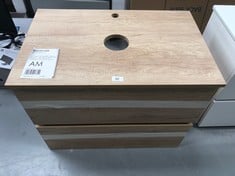 BATHROOM FURNITURE WITHOUT WASHBASIN OAK COLOUR WITH DRAWERS .