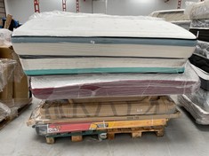 PALLET OF FURNITURE INCLUDING MATTRESSES OF VARIOUS SIZES (MAY BE DIRTY, BROKEN OR INCOMPLETE).