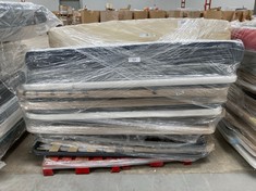 PALLET OF ASSORTED HOME FURNITURE VARIOUS MODELS AND SIZES INCLUDING SOFA BED CHEST GOLD CARIBIAN GREY (MAY BE DAMAGED OR INCOMPLETE).