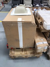 PALLET OF FURNITURE SEVERAL MODELS MAY BE BROKEN AND INCOMPLETE INCLUDING BATHROOM FURNITURE WITH WASHBASIN.